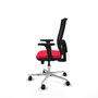 PIQUERAS Y CRESPO Silla de oficina Horna con mecanismo Sincro/Traslack Rojo y Negro