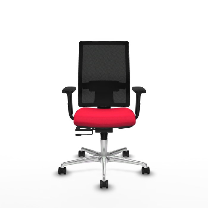 PIQUERAS Y CRESPO Silla de oficina Horna con mecanismo Sincro/Traslack Rojo y Negro