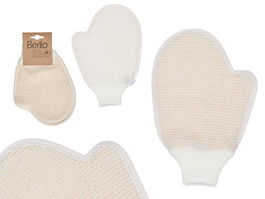 Berilo Manopla Tejido Ajustable Natural Algodon 17 cm x 25 cm x 2 cm (Set de 24)