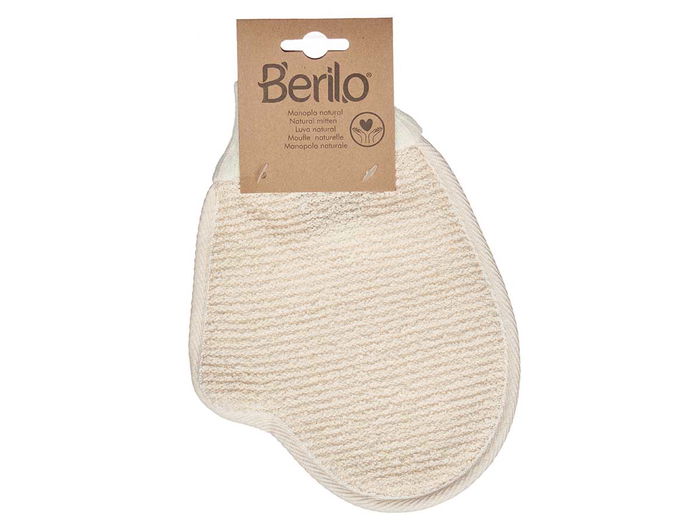 Berilo Manopla Tejido Ajustable Natural Algodon 17 cm x 25 cm x 2 cm (Set de 24)
