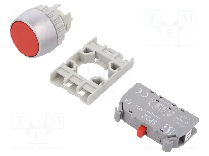 SPAMEL Interruptor de presión rojo 22mm NC SPAMEL Interruptor de presión rojo 22mm NC
