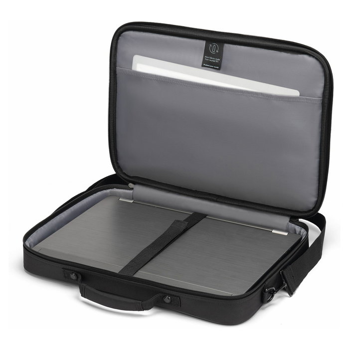Dicota Funda Multi ONE Clamshell para Portátil 13-14.1", Negro, D32087-RPET, Resistente a Golpes, Con Materiales Reciclados