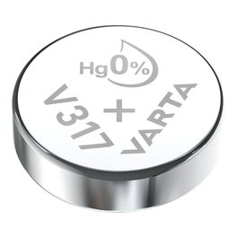 Varta V317 Pila Botón Óxido de Plata 1.55V Ø5.8 x 1.65 mm Blister 1 Ud SR62