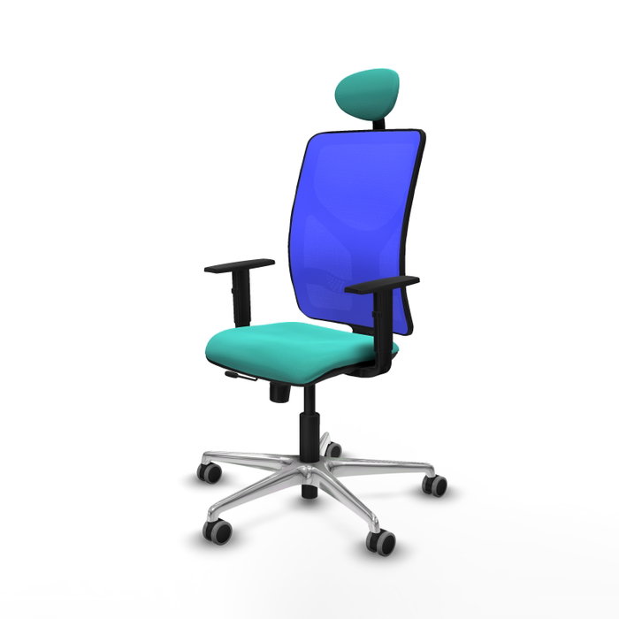 PIQUERAS Y CRESPO Silla de oficina Motilla con mecanismo Sincro/Traslack, Turquesa y Azul PIQUERAS Y CRESPO Silla de oficina Motilla con mecanismo Sincro/Traslack, Turquesa y Azul