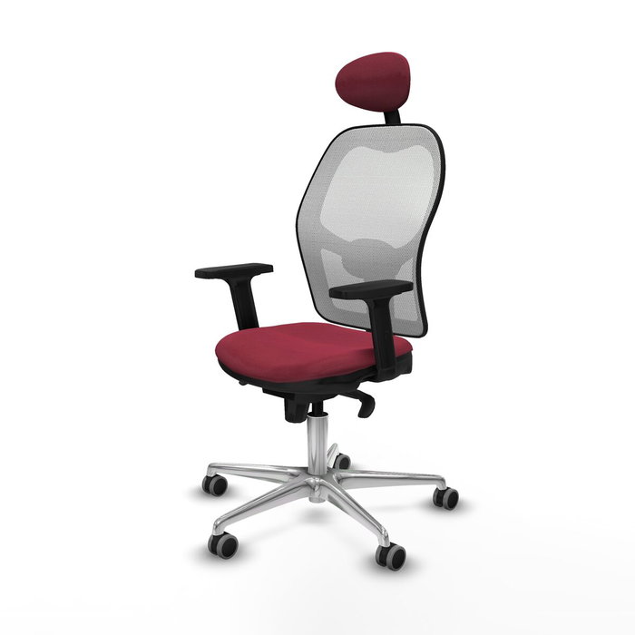 PIQUERAS Y CRESPO Silla de oficina Jorquera Granate y Blanco PIQUERAS Y CRESPO Silla de oficina Jorquera Granate y Blanco