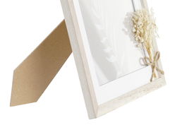 DKD Home Decor Marco de Fotos Shabby 20x25cm Natural Madera y Cristal 27x32x1cm
