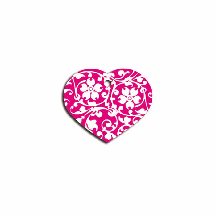 Placa identificativa para collar Imarc Heart Rosa