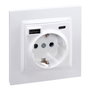 Simon Base enchufe schuko + usb a + c 10,5 w 16 a 250 v~, simon 10, blanco