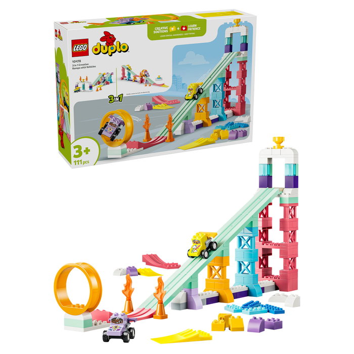 LEGO DUPLO Rampas Creativas 3 en 1 con Vehículos 10478 LEGO DUPLO Rampas Creativas 3 en 1 con Vehículos 10478