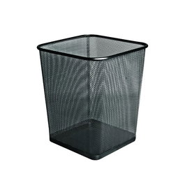 FOROFIS Papelera Metálica Malla Cuadrada Negra