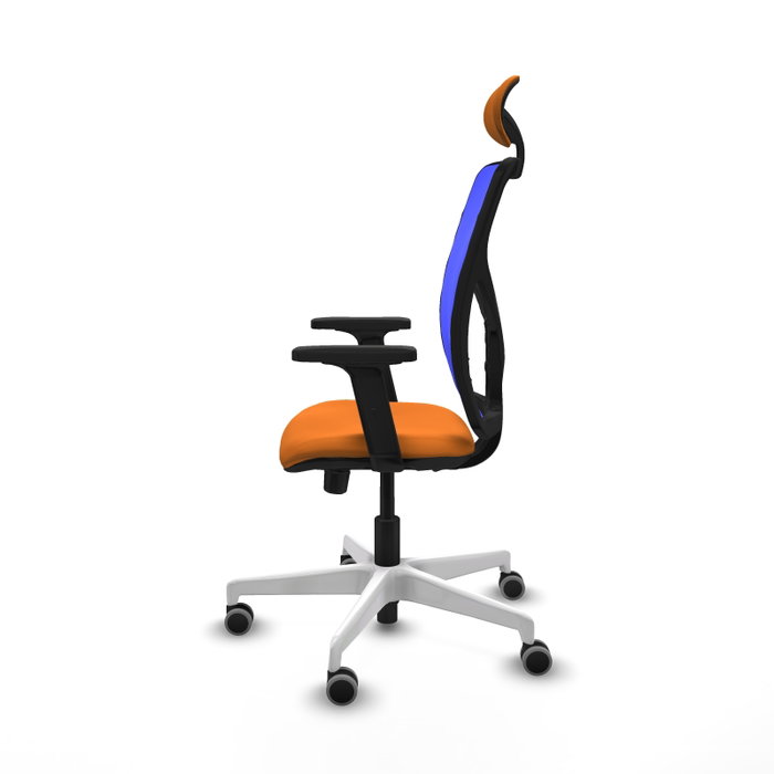 PIQUERAS Y CRESPO Silla de oficina Motilla con mecanismo Sincro/Traslack, Naranja y Azul PIQUERAS Y CRESPO Silla de oficina Motilla con mecanismo Sincro/Traslack, Naranja y Azul