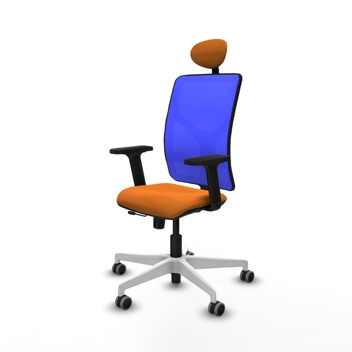 PIQUERAS Y CRESPO Silla de oficina Motilla con mecanismo Sincro/Traslack, Naranja y Azul PIQUERAS Y CRESPO Silla de oficina Motilla con mecanismo Sincro/Traslack, Naranja y Azul