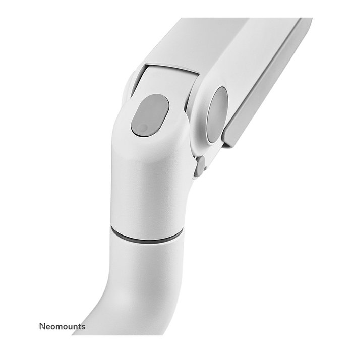 Newstar DS70S-950WH2 Brazo de monitor de gas para pantallas de 17 a 35 pulgadas, montaje en escritorio, soporte doble, blanco, capacidad 18 kg, VESA 100x100/75x75 mm