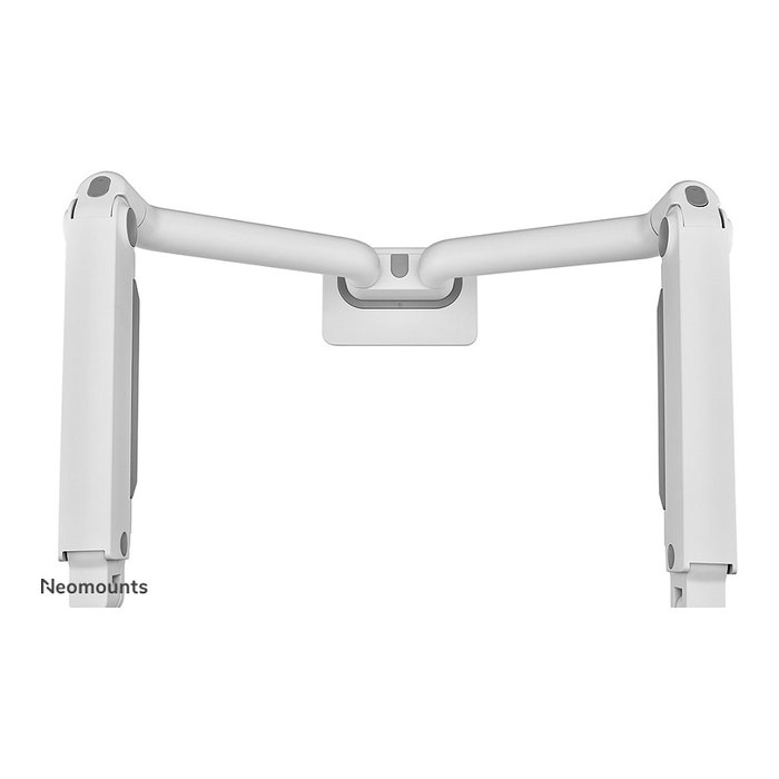 Newstar DS70S-950WH2 Brazo de monitor de gas para pantallas de 17 a 35 pulgadas, montaje en escritorio, soporte doble, blanco, capacidad 18 kg, VESA 100x100/75x75 mm