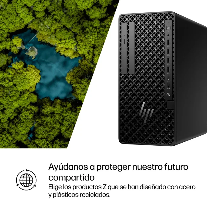 HP Z1 Tower G1i Workstation - Intel Core Ultra 7 265 - 32 GB RAM DDR5 - 1 TB SSD - NVIDIA GeForce RTX 5060 8 GB - Windows 11 Pro - Torre AI PC - Wolf Pro Security