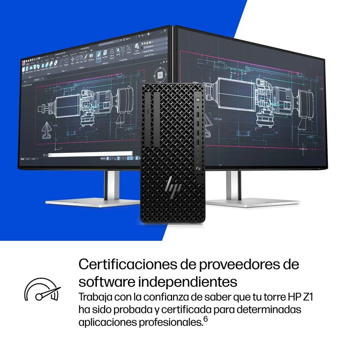 HP Z1 Tower G1i Workstation - Intel Core Ultra 7 265 - 32 GB RAM DDR5 - 1 TB SSD - NVIDIA GeForce RTX 5060 8 GB - Windows 11 Pro - Torre AI PC - Wolf Pro Security