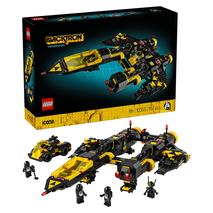 LEGO Icons 10355 Blacktron Renegade - Juego de Construcción de 1151 Piezas, 18+ Años, Modelo Coleccionable