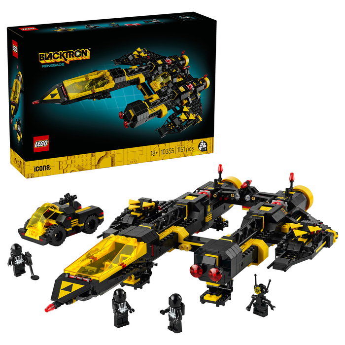 LEGO Icons 10355 Blacktron Renegade - Juego de Construcción de 1151 Piezas, 18+ Años, Modelo Coleccionable