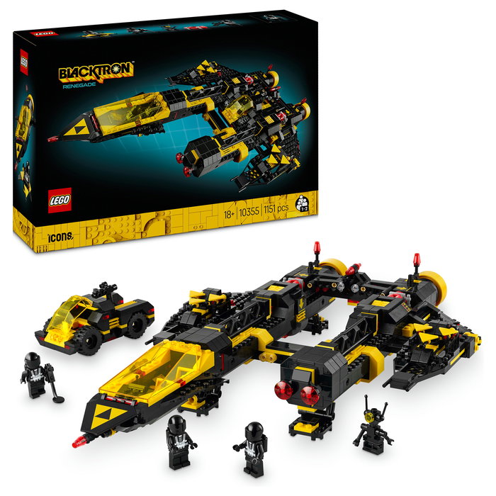 LEGO Icons 10355 Blacktron Renegade - Juego de Construcción de 1151 Piezas, 18+ Años, Modelo Coleccionable