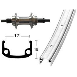 Wiener Rueda Trasera 27.5" Aluminio V-Brake 36 Agujeros 7 Velocidades ETRTO 630-17