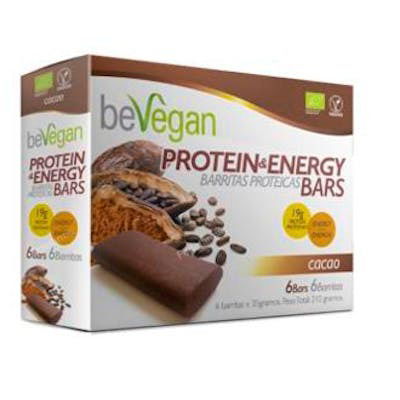 BEVEGAN Barritas Proteicas Energy Cacao 6Uds Bio SG Vegan