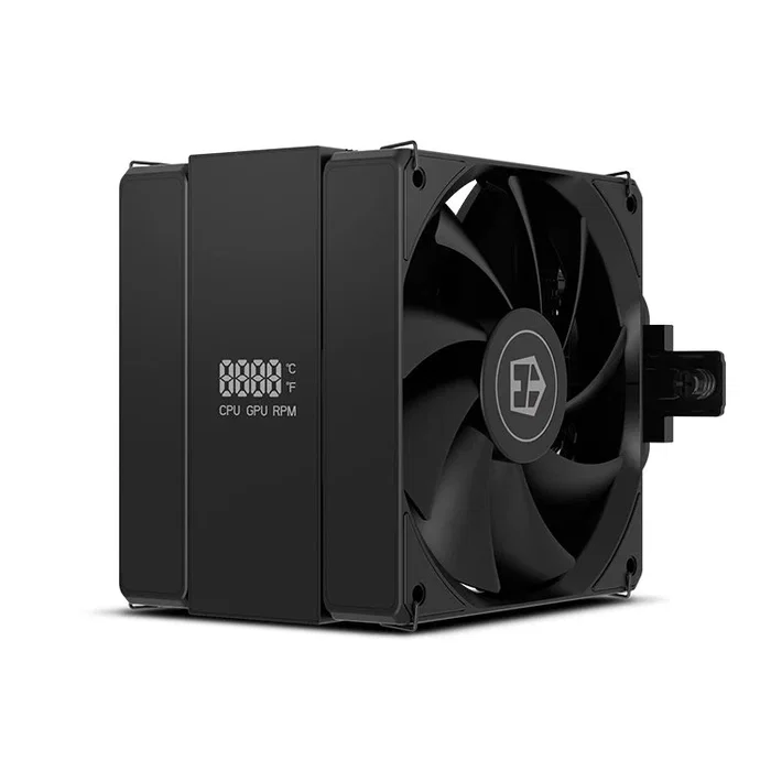 NOX Hummer H - 200 LCD Refrigerador de aire CPU con Pantalla LCD, 2 Ventiladores 120 mm PWM, 6 Heatpipes, Compatible con Intel LGA y AMD AM4/AM5