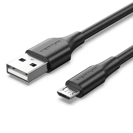 Vention CTIBF Cable USB 2.0 Tipo A Macho a Micro-USB B Macho 480 Mbps para Datos y Carga 1 Metro Negro