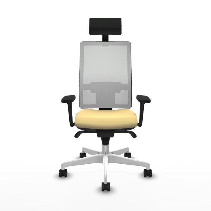 PIQUERAS Y CRESPO Silla de oficina Horna con Mecanismo Sincro, Crema y Blanco PIQUERAS Y CRESPO Silla de oficina Horna con Mecanismo Sincro, Crema y Blanco