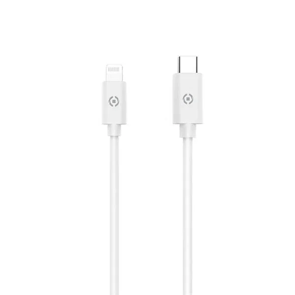 Celly Cable USBLIGHTTYPECWH USB-C a Lightning Macho 1 Metro Blanco para Móvil