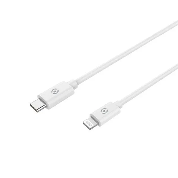 Celly Cable USBLIGHTTYPECWH USB-C a Lightning Macho 1 Metro Blanco para Móvil