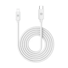 Celly Cable USBLIGHTTYPECWH USB-C a Lightning Macho 1 Metro Blanco para Móvil