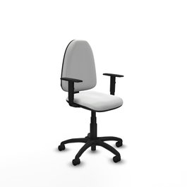 PIQUERAS Y CRESPO Silla de oficina Aýna Blanca con Brazos 1D
