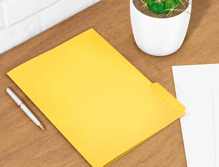 Liderpapel Subcarpeta de cartulina con pestaña derecha, color amarillo, A4 Liderpapel Subcarpeta de cartulina con pestaña derecha, color amarillo, A4