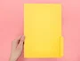Liderpapel Subcarpeta de cartulina con pestaña derecha, color amarillo, A4