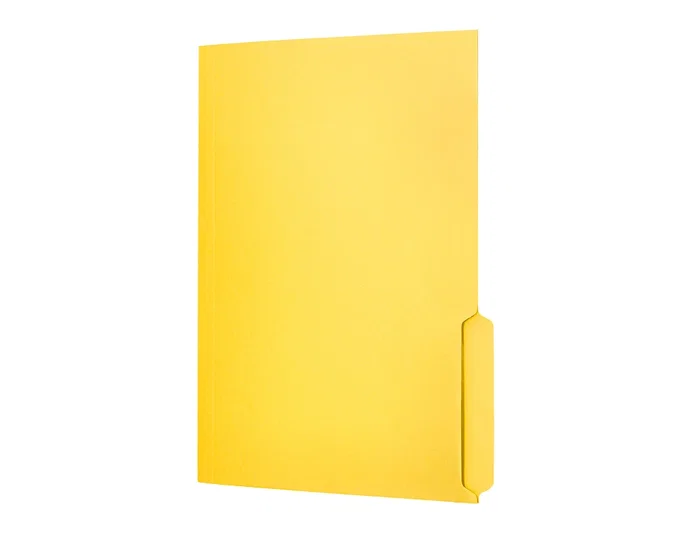 Liderpapel Subcarpeta de cartulina con pestaña derecha, color amarillo, A4 Liderpapel Subcarpeta de cartulina con pestaña derecha, color amarillo, A4