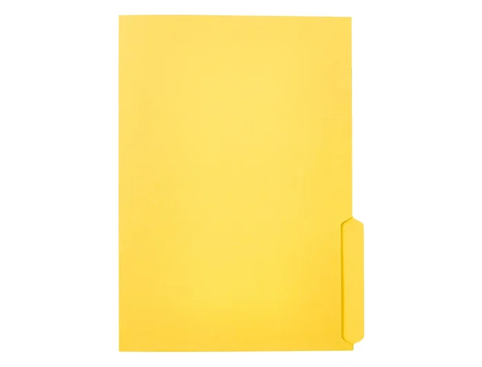 Liderpapel Subcarpeta de cartulina con pestaña derecha, color amarillo, A4 Liderpapel Subcarpeta de cartulina con pestaña derecha, color amarillo, A4