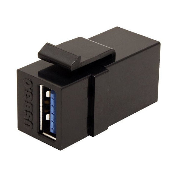 VALUE 25.99.8207 Módulo Keystone USB 3.2 Gen 1 Tipo A/A Plano Negro, Conector Hembra Dual VALUE 25.99.8207 Módulo Keystone USB 3.2 Gen 1 Tipo A/A Plano Negro, Conector Hembra Dual