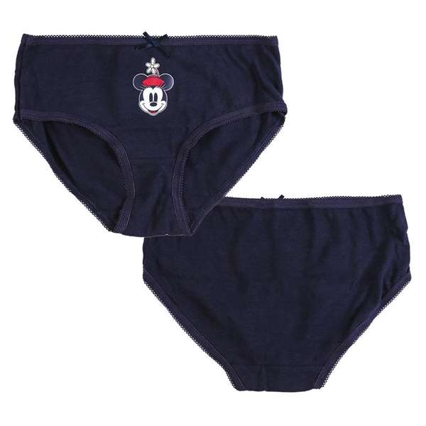 Cerdá Pack de 3 Braguitas de Niña Minnie Mouse - Ropa Interior Infantil Single Jersey Multicolor para Niñas de 6 a 8 Años