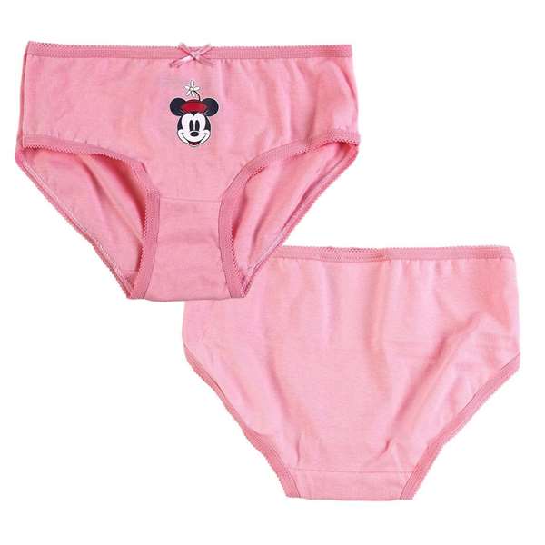 Cerdá Pack de 3 Braguitas de Niña Minnie Mouse - Ropa Interior Infantil Single Jersey Multicolor para Niñas de 6 a 8 Años