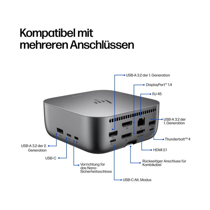 HP Thunderbolt 4 Ultra 180W G6 Dock Gris