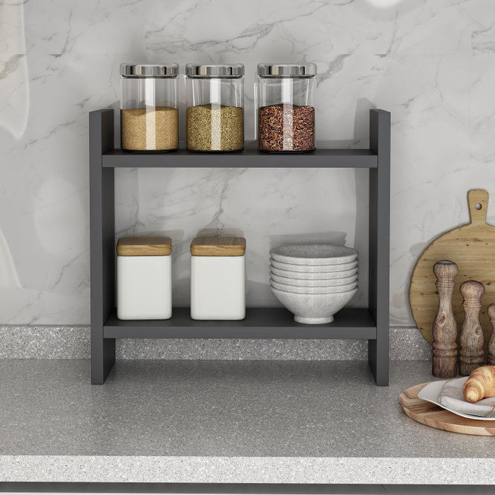 Hanah Home Estantería de Cocina Denver, Antracita, 34x10x30 cm Hanah Home Estantería de Cocina Denver, Antracita, 34x10x30 cm