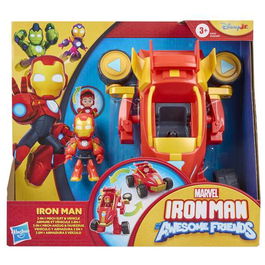 Hasbro Figura de Acción Iron Man And His Awesome Friends Vehículos y Armaduras 2 en 1