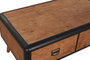 DKD Home Decor Mesa de Centro de Abeto y Metal Marrón Oscuro