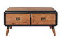 DKD Home Decor Mesa de Centro de Abeto y Metal Marrón Oscuro