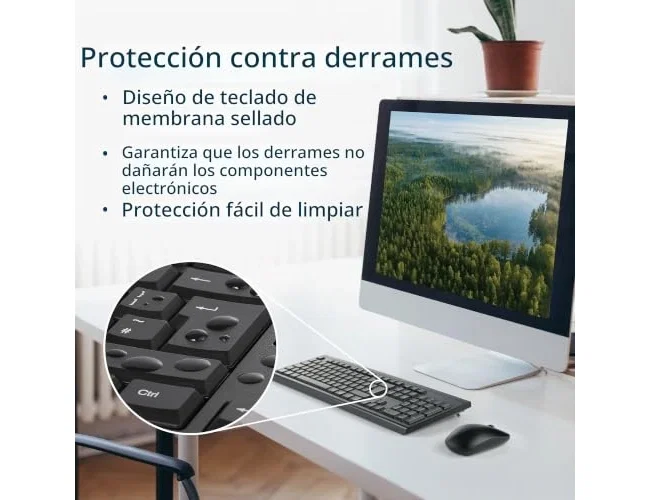 Kensington KM150 EQ Combo Teclado y Ratón Inalámbrico Negro - Español