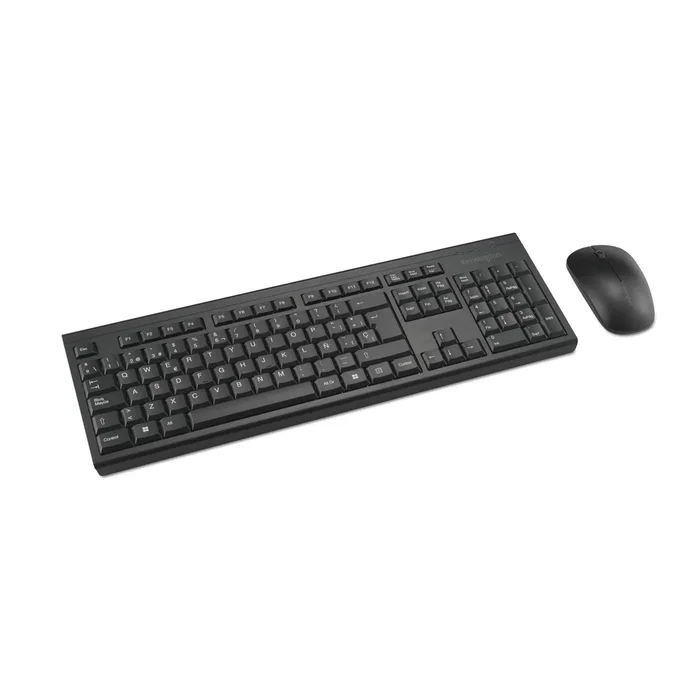 Kensington KM150 EQ Kit Teclado y Ratón Inalámbrico 2.4GHz para Oficina, Teclado QWERTY Español Completo 105 Teclas Resistente a Derrames y Ratón Silencioso 1200DPI, Negro