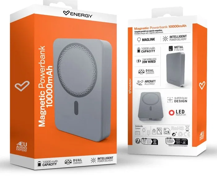Energy Sistem Magnetic Powerbank 10000 mAh Grafito Energy Sistem Magnetic Powerbank 10000 mAh Grafito