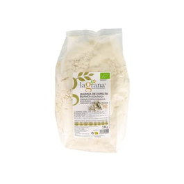 LA GRANA Harina de Espelta Blanca Ecológica 1Kg - Harina De Espelta Blanca 1Kg. Eco