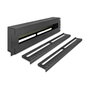 DeLOCK 67197 Panel para interruptores automáticos de metal Negro 3 HE