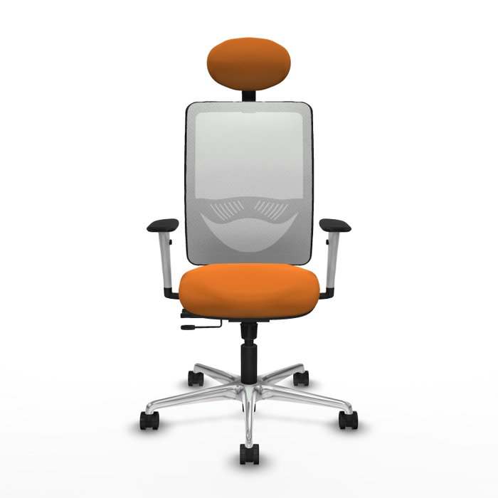 PIQUERAS Y CRESPO Silla de oficina Zulema Naranja y Blanco PIQUERAS Y CRESPO Silla de oficina Zulema Naranja y Blanco